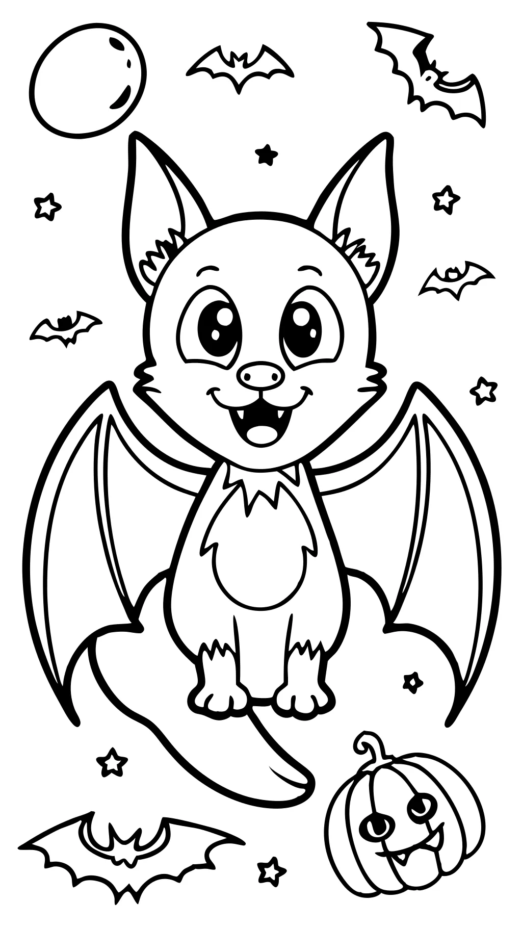 coloriage de chauve-souris